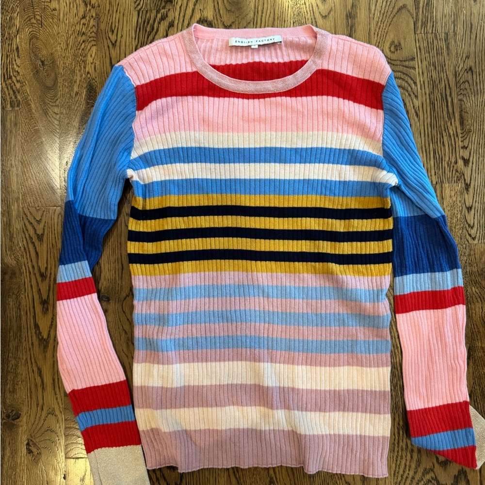 English Factory Colorful Striped Sweater